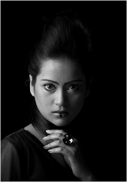 Low-key portrait
