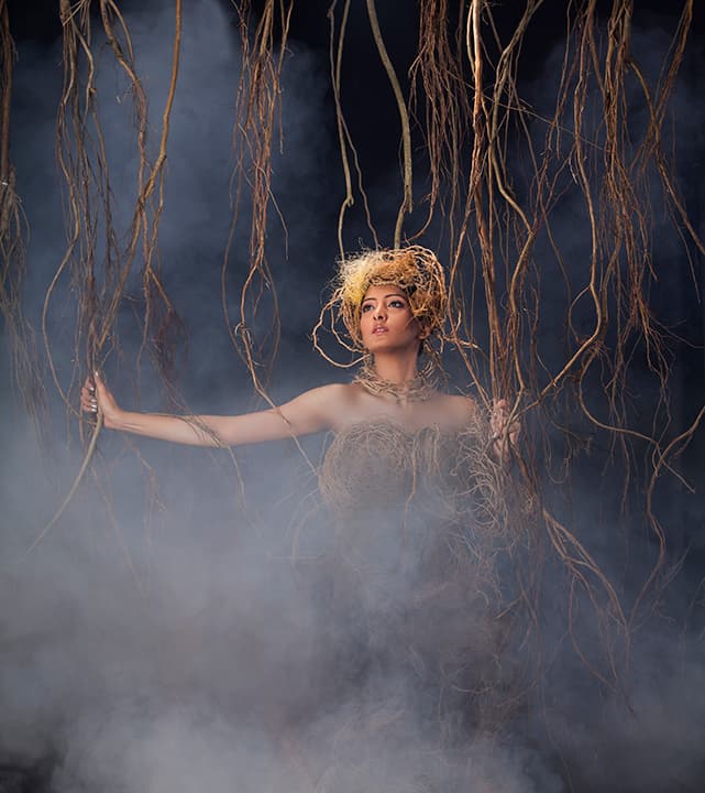 Woven-root costume
