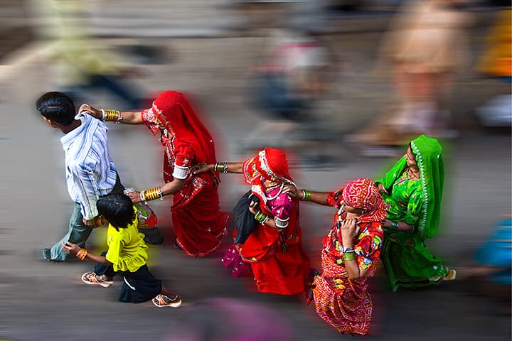 Cultural procession in motion